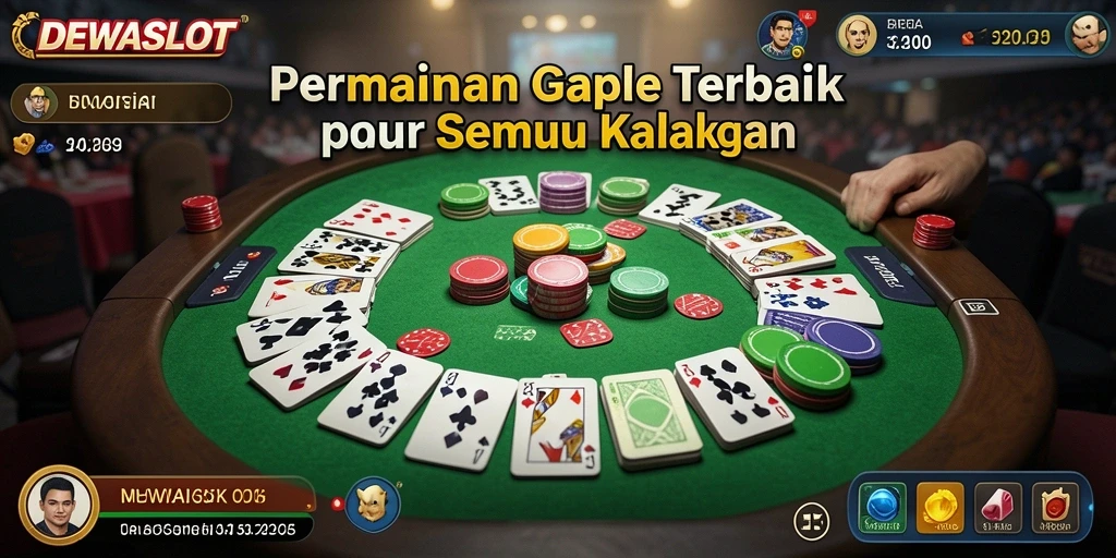Tampilan gameplay seru DEWASLOT dengan suasana Gaple yang mengasyikkan.