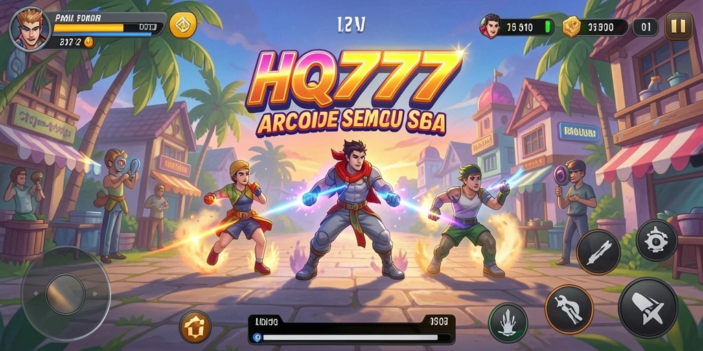 Tampilan gameplay HQ777 yang penuh aksi dan keseruan.