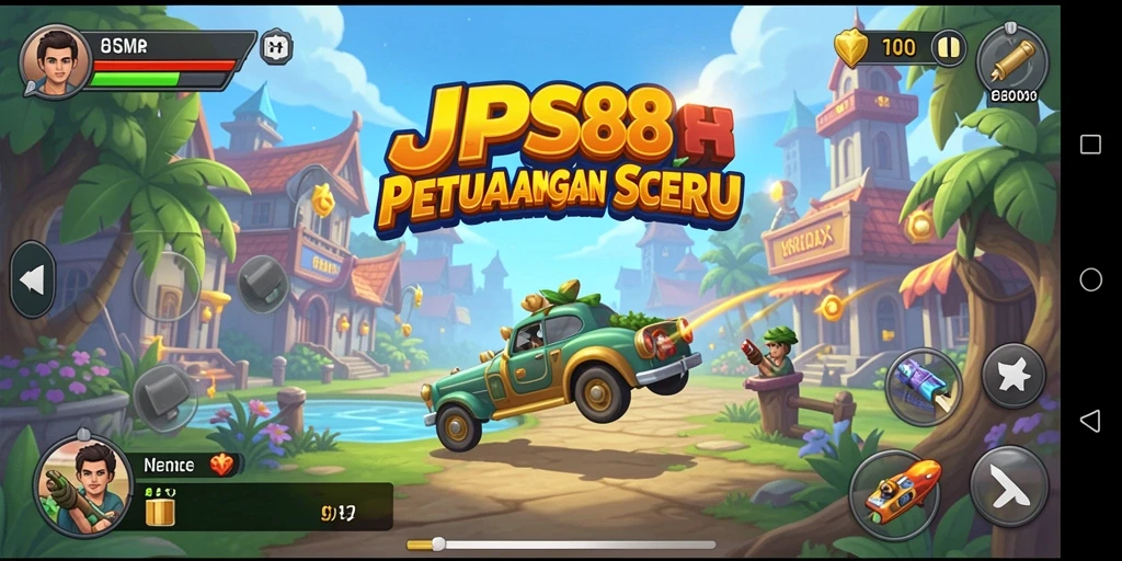 Screenshot gameplay arcade yang menunjukkan aksi seru dalam JPS88.