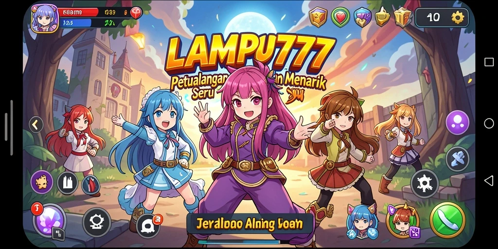 Tampilan gameplay menakjubkan dari LAMPU777 yang penuh warna.