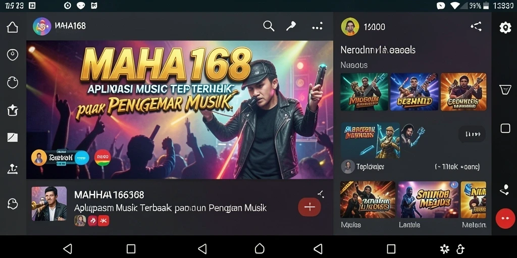 Tangkapan layar dari gameplay MAHA168 yang menampilkan pengalaman musik interaktif.