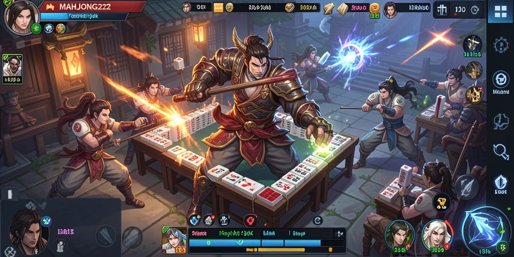 Gameplay MOBA yang dinamis dan penuh aksi dari MAHJONG222.