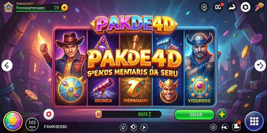 Screenshot gameplay PAKDE4D menampilkan mesin slot yang menarik.