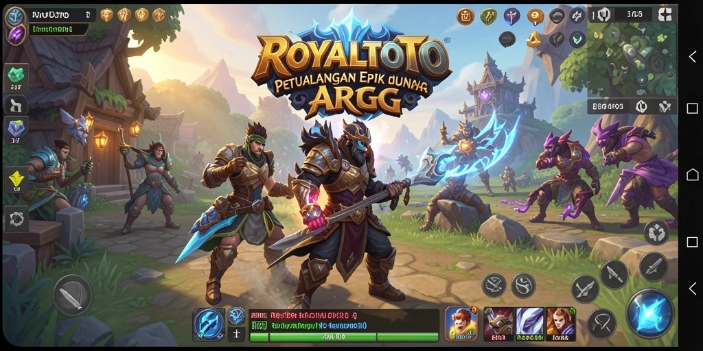Tangkapan layar gameplay epik dari ROYALTOTO menunjukkan pertarungan seru dalam dunia ARPG.