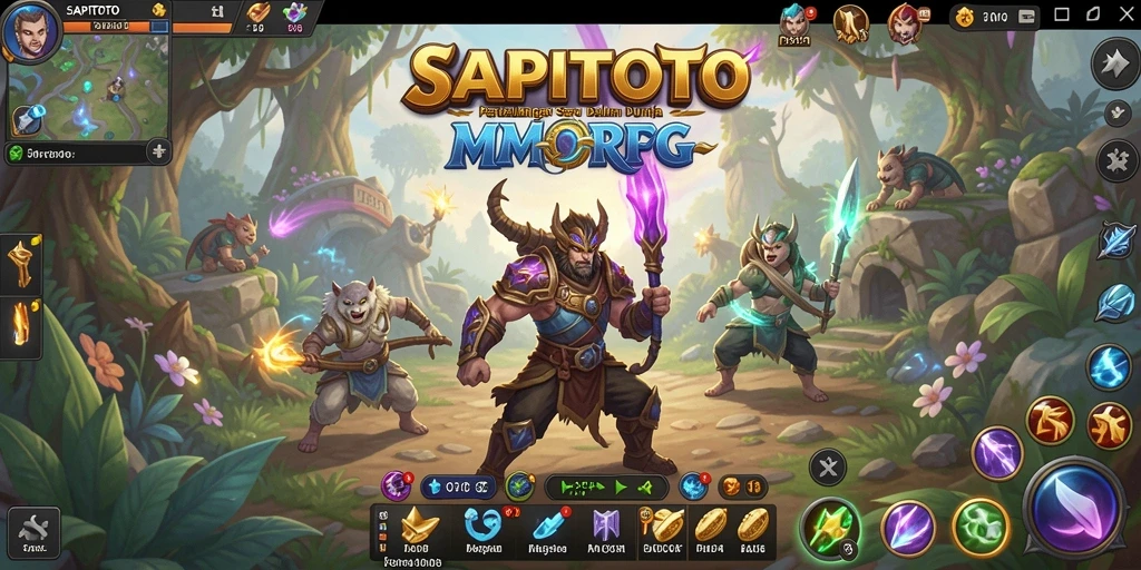 Screenshot SAPITOTO menampilkan aksi seru dalam gameplay MMORPG yang menarik.