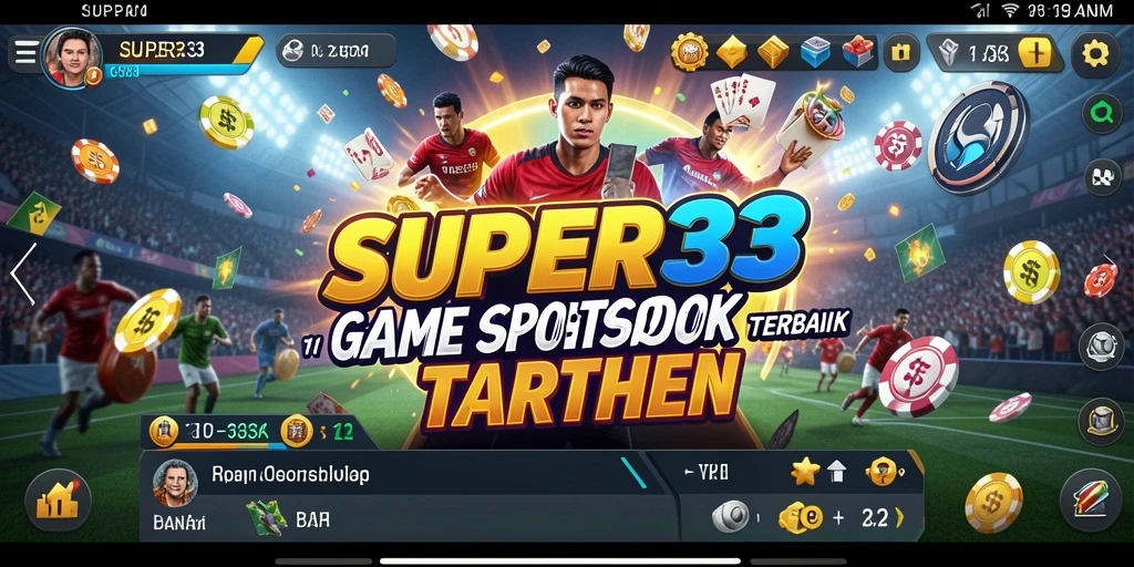 Screenshot utama SUPER33 menampilkan antarmuka taruhan yang intuitif dan informatif.