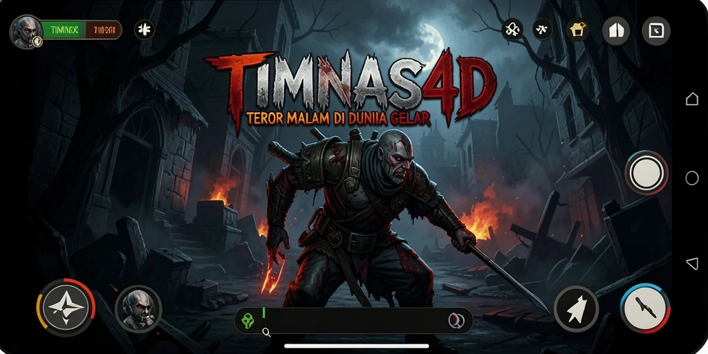 Screenshot gameplay menakutkan di TIMNAS4D, menampilkan suasana kegelapan.