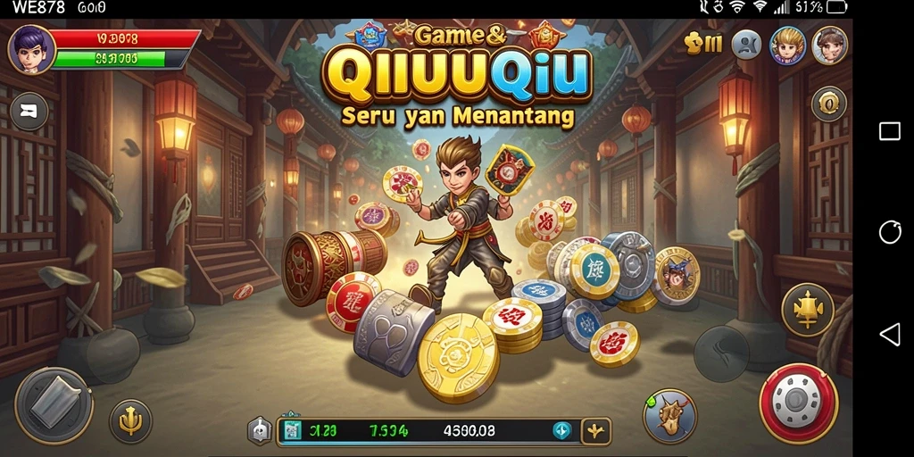 Tampilan dinamis gameplay QiuQiu di WE878.